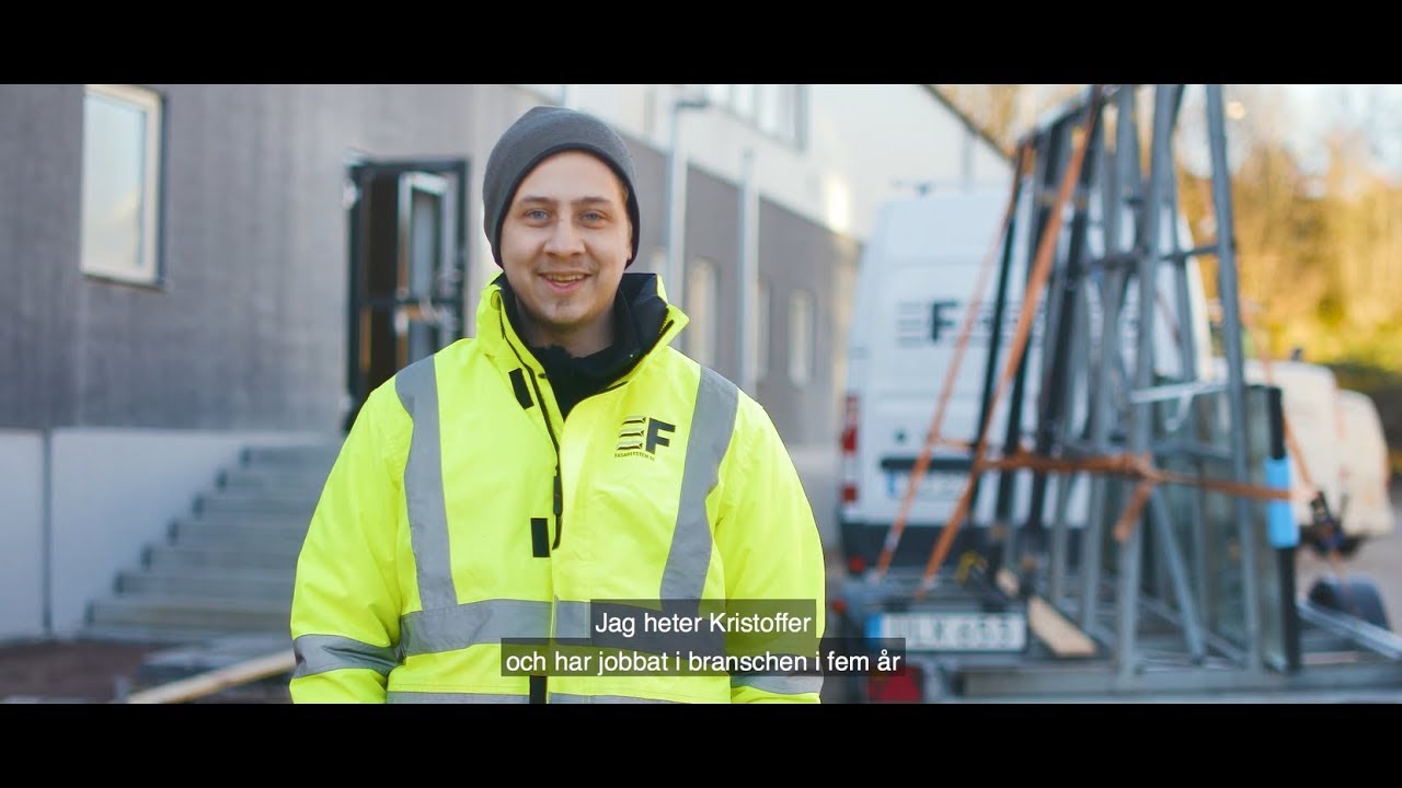 Kristoffer är glas- och metallmontör