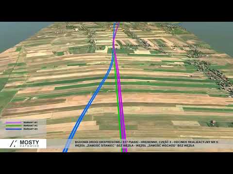 Wizualizacja Drogi Ekspresowej Nr S17 E372 Obwodnica Zamościa Odcinek 5