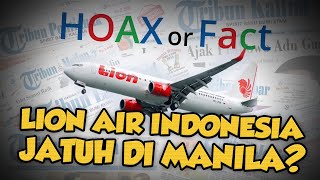 Hoax: Pesawat Lion Air Indonesia Jatuh di Manila, Filipina?