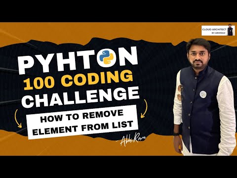 How To Remove Element From List Using Python Python Coding Challenge Pythontutorial Python