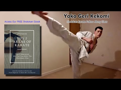 Shotokan Karate Follow Along Class Yoko Geri Kekomi