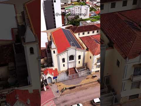 Imagens aéreas da Capela Beata Isabel Cristina, em Barbacena, Minas Gerais