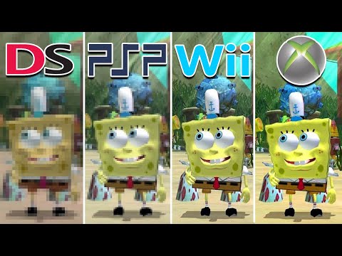SpongeBob's Truth or Square (2009) DS vs PSP vs Wii vs XBOX 360