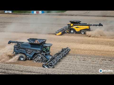 New Holland CR11 & Fendt Ideal 10T im Weizen auf dem Landgut Grapzow. Großmähdrescher im Einsatz 25