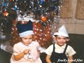Vintage 1941 1942 New Year's Eve or Day home movie clip in original color 1940s Christmas tree