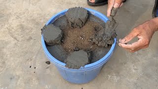 Amazing Construction Diy - Great Creative Idea From Cement Mortar Inside A Plastic Bucket