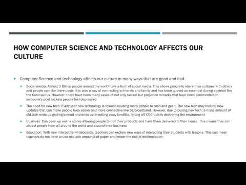 Cultural issues - OCR GCSE Computer Science