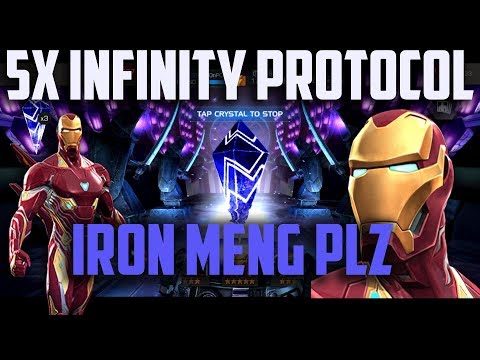 5x Iron Man (Infinity War) FGMC's - Infinity Protocol Crystal Opening - Marvel Contest of Champions