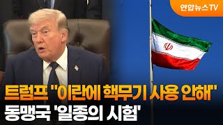 트럼프 이란에 핵무기 사용 안해…동맹국 시험 / 연합뉴스TV (YonhapnewsTV)