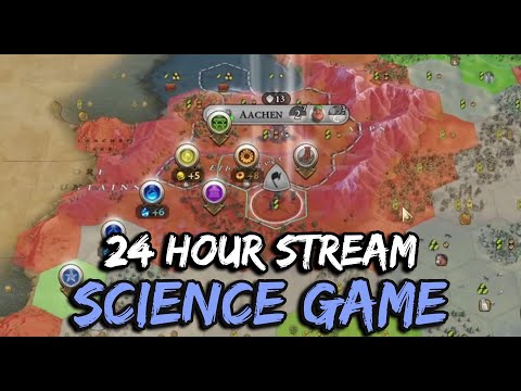 Can we win EVERY VICTORY in Civilization 6 on DEITY in one 24 HOUR STREAM? - Game #3 - Science