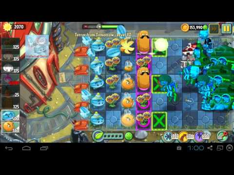 Terror From Tomorrow Level 113 Tall Nut Power Tiles Plants vs Zombies 2 Endless GamePlay fix