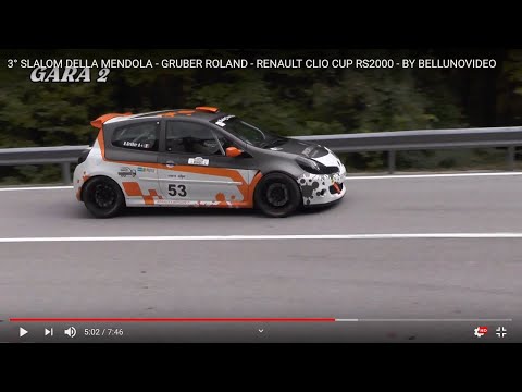 3° SLALOM DELLA MENDOLA - GRUBER ROLAND - RENAULT CLIO CUP RS2000 - BY BELLUNOVIDEO
