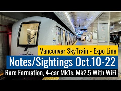 [HD] Mid-October SkyTrain Sightings: A Rare Mk1 Formation, 4-Car Mk1s, Onboard WiFi