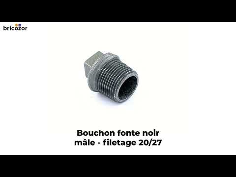 Bouchon fonte mâle noir avec butée - référence 290 CODITAL