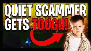 QUIET KID SCAMS REALLY LOUD!! (Scammer Get Scammed) Fortnite Save The World