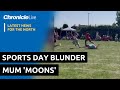 Mum faceplants during school sports day race