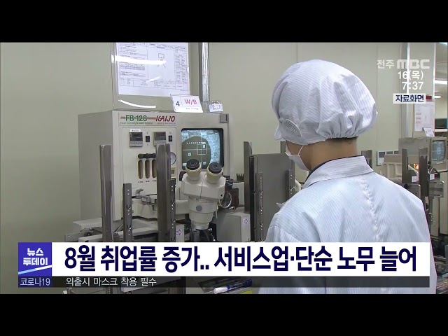 8월 취업률 증가 서비스업·단순 노무 늘어