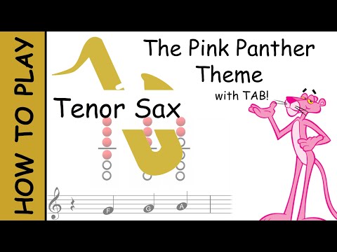 How to play Pink Panther on Tenor Saxophone | Sheet Music with Tab