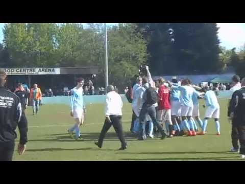 Brentwood Town 5-0 Thurrock.  Ryman Isthmian League Division 1 North PlayOff Final.  Sun3May2015