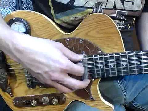 Postal Handmade Steam Punk 10 String Guitar Anitique Natural The Meter Jumps - Fender USA Pickups image 12