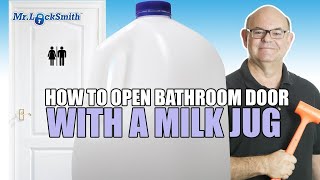 How to Open a Locked Bathroom Lock with a Milk Jug 2 of 6 | Mr. Locksmith Video