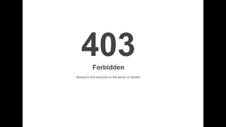 403 Forbidden Hatası ile ilgili çözüm