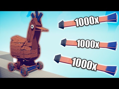 TROJAN CHICKEN vs 1000x OVERPOWERED UNITS - TABS | Totally Accurate Battle Simulator 2023
