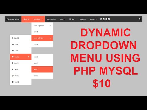 dynamic drop down menu in php mysql