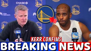 SEE NOW! STEVE KERR CONFIRMS! NOBODY WAS EXPECTING THIS! GOLDEN STATE WARRIORS NEWS
