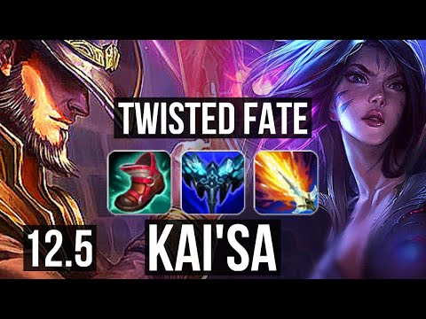 TWISTED FATE vs KAI'SA (MID) | 2/0/8, 68% winrate | EUW Challenger | 12.5