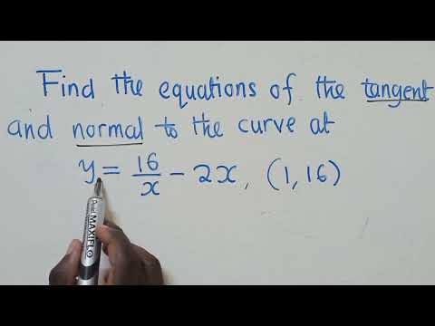 Equation of the tangent and normal to the curve