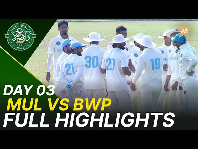 Full Highlights | Multan vs Bahawalpur | Day 3 | Quaid-e-Azam Trophy 2025-26 | PCB | M2P1K