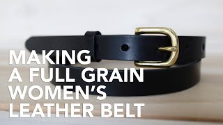 Making a Women's Full Grain Leather Belt