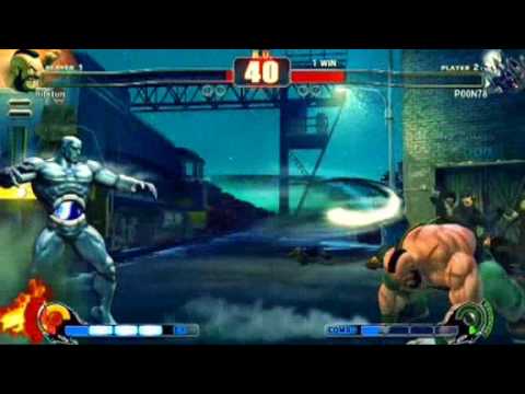 SF4 Hitstun (Akuma, Zangief) vs P00N78 (Gouken, Seth, El Fuerte) Part 2