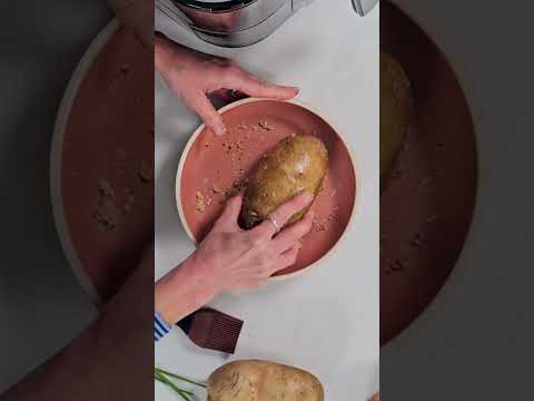 The Best Air Fryer Baked Potatoes - with Seasoned Crispy Skin