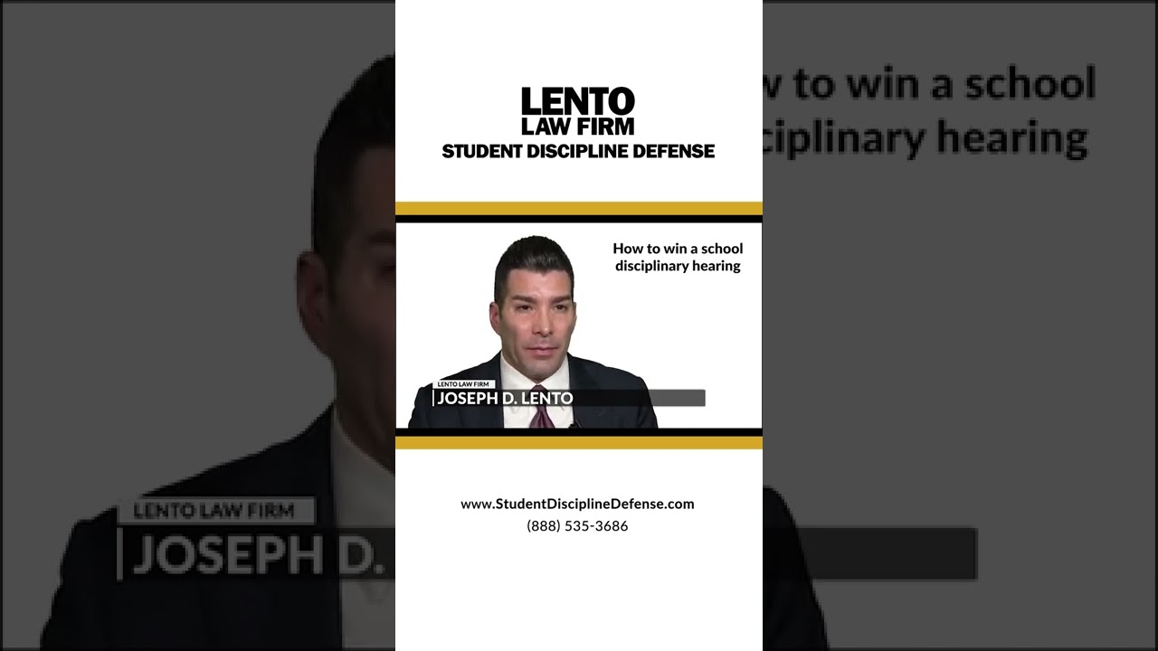 Student Discipline Defense How To Win A Disciplinary Hearing