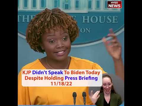 KJP Didn't Speak To Biden Today Despite Holding Press Briefing