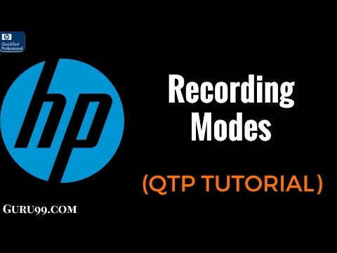 Recording Modes  - HP UFT/ QTP TutoriaL #25