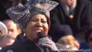 Barack Obama Inauguration - Aretha Franklin - Sings 'America' My Country Tis Of Thee Jan 20, 2009