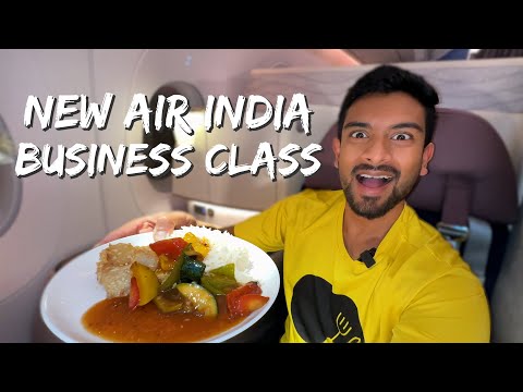 HONEST Food Review Of BRAND NEW Air India A350!! Business Class! ✈️ 🍽️ 🍲