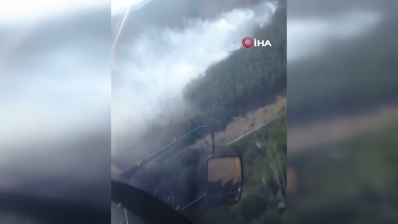 Anız yangını ormana sıçradı: 2 helikopter sevk edildi