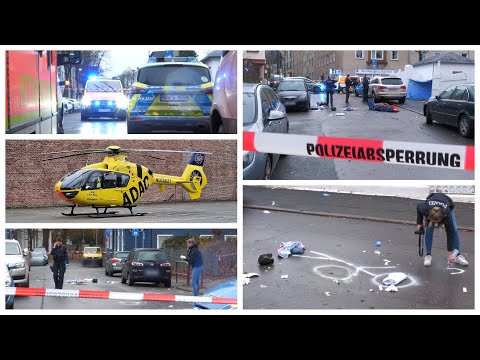2023 12 09 - Hagen-Haspe: Schüsse am Spielplatz - Mordkommission eingesetzt - Rettungshubschrauber