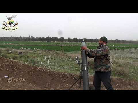 استهداف  قوات النظام بقذائف الهاون من قبللواء أحفاد خالد  الجيش الحر في تل عشترة  في محافظة درعا