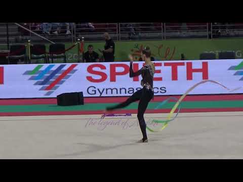 Carmel KALLEMAA (CAN) ribbon - 2022 worlds Sofia Qualifs