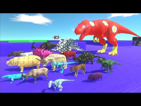 Escape from FLASH T REX - Escape from Monster - Animal Revolt Battle Simulator Death Run
