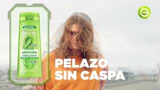 Garnier MÁRCATE UN PELAZO FRUCTIS CON EL CHAMPÚ ANTICASPA anuncio