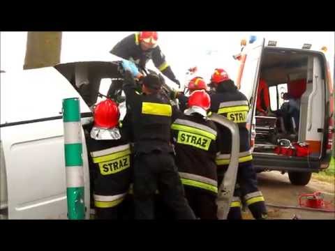 Wypadek Sampława Targowisko na krajówce koło Lubawy 23.09.2016