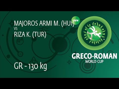 Round 3 GR - 130 kg: K. RIZA (TUR) df. M. MAJOROS ARMI (HU1), 2-1