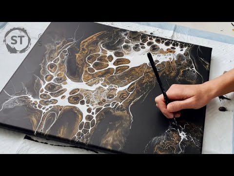 Dark Pearl Basecoat!  I 🖤 this outcome.  Dramatic fluid art tutorial.