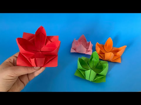 How to make an origami lotus flower | Easy origami flowers